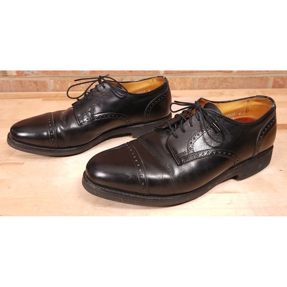 Allen Edmonds Benton Cap Toe Blucher Derby Dress Shoes Orthotics Size 10 D Black